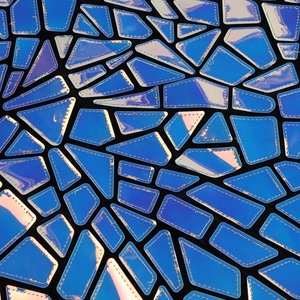 Lazer geometrik kesim Glitter ayna geometrik şekiller işlemeli kadife pullu kumaş parti kadın elbise pullu kumaş - Product Image 2