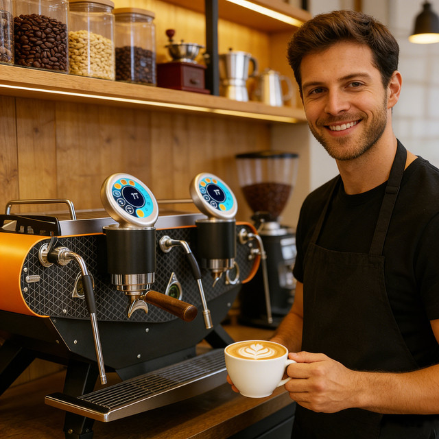 Naixer NSF Cafe Espresso Machine Double Group Head Electric Semi Automatic 9barista Coffee Espresso Machine for Commercial Use