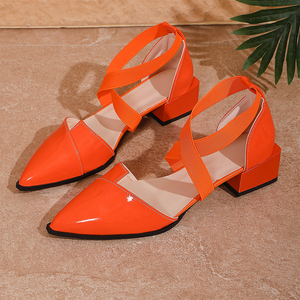 Nouvelle Collection – Chaussures de Luxe Sexy pour Femme à Talons Hauts Épais et Bout Pointu, avec Bride Supérieure en Y et Bride Cheville en X – Modèle ZH-01 - Product Image 6