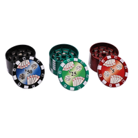 Nouveau design 2026 – Broyeur à herbes en alliage de zinc personnalisable de 40 mm, type jeton de poker, pour accessoires de fumage de tabac – Vente en gros