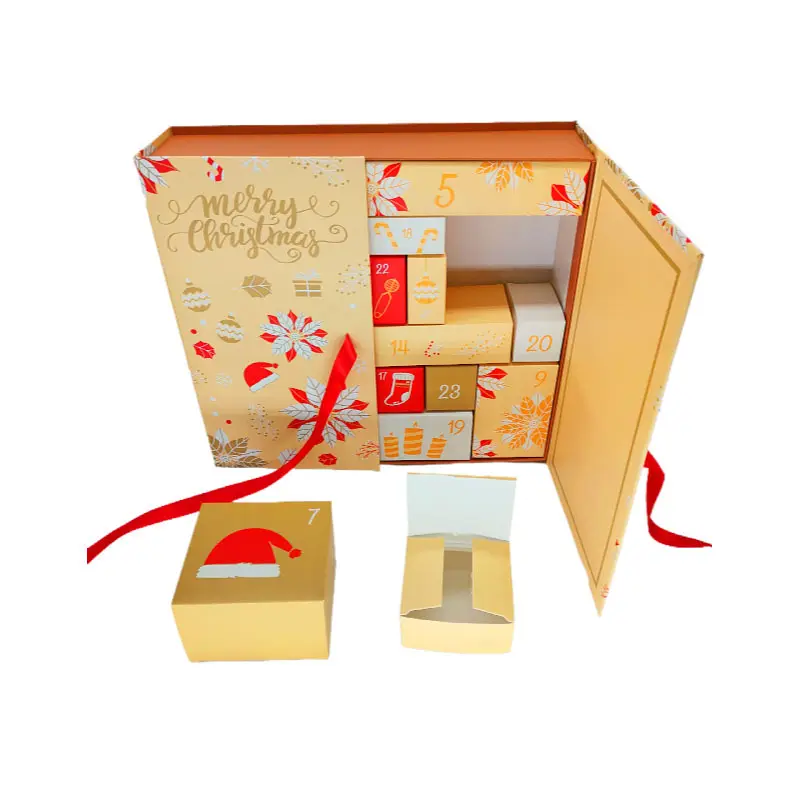 กล่องของขวัญบรรจุภัณฑ์ริบบิ้นเซอร์ไพรส์หลากสีสุดโรแมนติกกำหนดขนาดเองได้หรูหรา