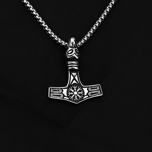 Collar con Colgante de Martillo de Thor Vikingo de Acero Inoxidable para Hombre, Diseño Geométrico Vintage, Joyería de Regalo - Product Image 2