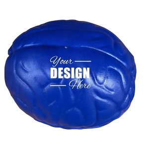 Custom Logo Stress Relief Brain <b>Squeeze</b> <b>Ball</b> - Foam Anti-Stress Toy for Adults & Kids, Promotional Gift - Product Image 1