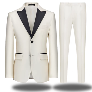 Costume d'affaires sur mesure pour homme, 2 pièces, coupe ajustée, luxe, personnalisé pour le marié, pour <span class=keywords><strong>mariage</strong></span>, <span class=keywords><strong>église</strong></span>, double boutonnage, respirant - Product Image 3