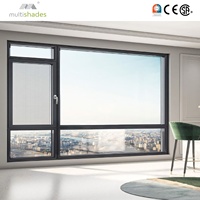 Fenêtres à battants en aluminium à rupture de pont thermique, style américain NFRC, design français, multicolores, sur mesure, vente en gros