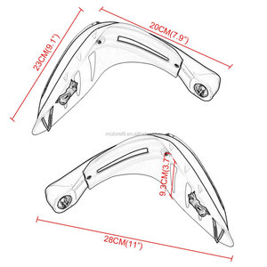 Motorefit <span class=keywords><strong>7</strong></span>/8 ''Gurads Tay Xe Máy Tay Bar DC 12V LED Bật Tín Hiệu Trắng ABS <span class=keywords><strong>Handguard</strong></span> Cho Xe Máy - Product Image 5