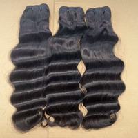 Mèches de cheveux humains bruts philippins non traités, provenant d'un seul donneur, bouclés et rebondissants, tissage machine, couleur naturelle, pour salon et usage quotidien