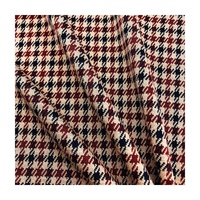 Vente en gros motif classique 300GSM tissu Jacquard 68% R 31% T 1% SP trois couleurs pied de poule tricoté fil teint Stretch manteau pantalon