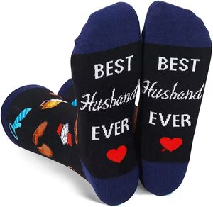 Personalised English Letter Best Dad Mom Letter Breathable Eco-Friendly Casual Women Men Novelty Funny Crew <strong>Socks</strong> Body Cuff - Product Image 3
