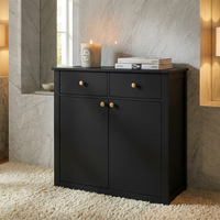 Buffet de rangement moderne et minimaliste, gain de place, durable, 2 tiroirs, 2 portes, montage facile, pour salon et entrée