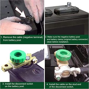 Kẽm hợp kim tự động thiết bị đầu cuối 12V pin <span class=keywords><strong>isolator</strong></span> Kill chuyển đổi từ xa pin thiết bị đầu cuối nhanh chóng ngắt kết nối Power Cut Off chuyển đổi cho xe - Product Image 4