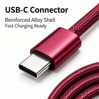 Kabel Data Pengisian Cepat 1M 60W Nylon Braid 3A Tipe C untuk Pengisi Daya Ponsel Iphone 18 Pro Max