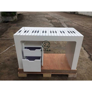 Table de bureau noire à surface <span class=keywords><strong>solide</strong></span> de qualité supérieure bureau d'étude moderne à domicile avec armoire personnalisée - Product Image 4