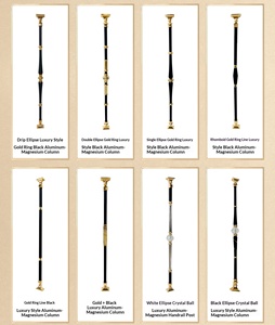 Escalier courbé traditionnel hérité SJ-B036 avec garde-corps en bronze et en aluminium moulé, et rampes métalliques pour villa et hôtel d'époque - Product Image 5