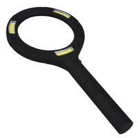 Professional Portable Pocket High Bright Optical Clarify 3X Power Handled Skin Analysis Magnifying Glass With Light for Reading