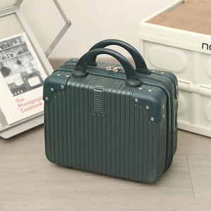 Maleta <span class=keywords><strong>de</strong></span> Esquina Retro <span class=keywords><strong>de</strong></span> Color Sólido <span class=keywords><strong>de</strong></span> 14 Pulgadas, <span class=keywords><strong>Caja</strong></span> <span class=keywords><strong>de</strong></span> <span class=keywords><strong>Maquillaje</strong></span> <span class=keywords><strong>Pequeña</strong></span> para Estudiantes, Mini <span class=keywords><strong>Caja</strong></span> <span class=keywords><strong>de</strong></span> Regalo para Vacaciones - Product Image 3