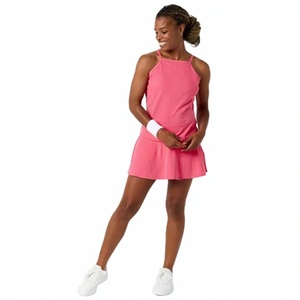 Tenues de cheerleading personnalisées roses sans manches, uniformes d'équipe axés sur la performance, polyester/spandex - Product Image 5