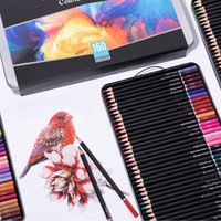 Lot de 160 crayons de couleur professionnels en bois de peuplier, pour une peinture fluide, FLD O MT, fournitures scolaires et de bureau, écriture et correction