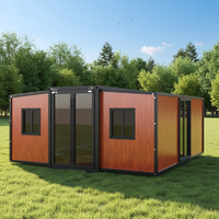 Villa Moderne de Luxe Préfabriquée, Chambre d'Hôtel, Maison Conteneur Pliable et Extensible, 20 Pieds, 2 Étages, Maison Conteneur Extensible