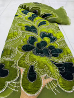 NI.AI Nouvelle dentelle nigériane en velours perlé avec sequins brodés, tissu en maille pour robes de mariée et matériaux de confection pour filles