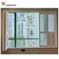 Volets de plantation en bois PVC sur mesure prix d'usine volet de fenêtre intérieur étanche ouverture verticale Chine directe