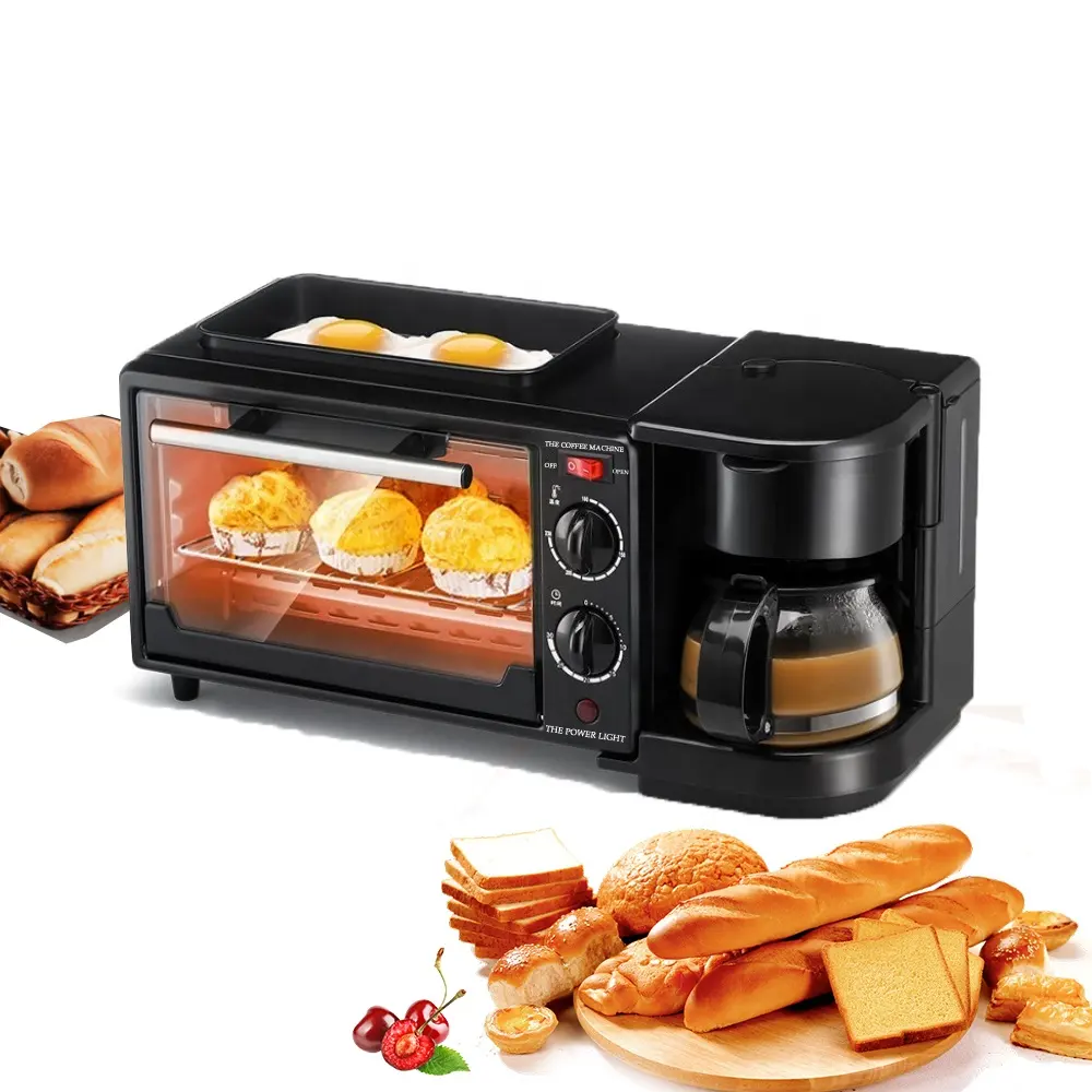 Máquina de desayuno con sartén antiadherente Cocina eléctrica Máquina de desayuno multifuncional 2023 Nueva llegada 3 en 1 Acero al carbono OEM