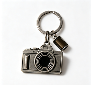 Custom Zinc Alloy <b>Camera</b> Keychain Metal Key Ring Vintage Film Reel Pendant Promotional Gift - Product Image 3