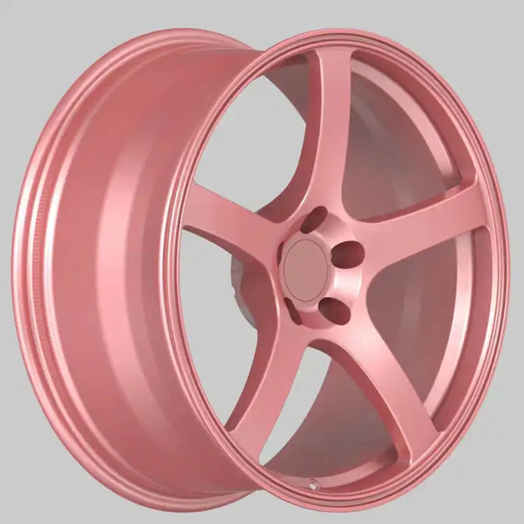 Alloy Wheels 5110 17 Inch 5 Spoke Rims 22 Pink For Nissan Navara D40 Patrol Y 62