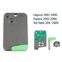 Carte télécommande 433 MHz avec puce PCF7947 pour Renault Laguna 2 Clio 3 Espace Vel-Satis – Coque de clé intelligente de remplacement à 2 boutons
