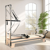 Équipement d'étirement d'exercice Réformateur Commercial Reformer Bed Pilates Wooden Maple Pilates Reformer Machine avec Half Trapeze