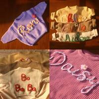 Sweater Rajut Bayi Bordir Nama Sesuai Pesanan, Sweater Bayi Baru Lahir yang Dipersonalisasi, Kado Bayi untuk Bayi Laki-laki dan Perempuan