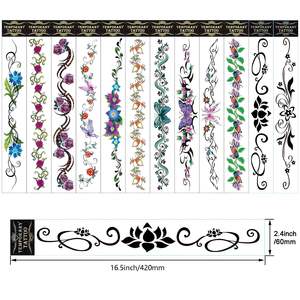 สติกเกอร์รอย<span class=keywords><strong>สัก</strong></span>กันน้ำลายผีเสื้อและดอกไม้สำหรับติดบริเวณหลังส่วนล่าง ท้อง และเอว - Product Image 6