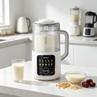 Machine à lait végétal multifonctionnelle 1,2 L, faible bruit, fonctions préréglées et autonettoyantes, pour lait de soja, bouillie et jus, appareil de cuisine