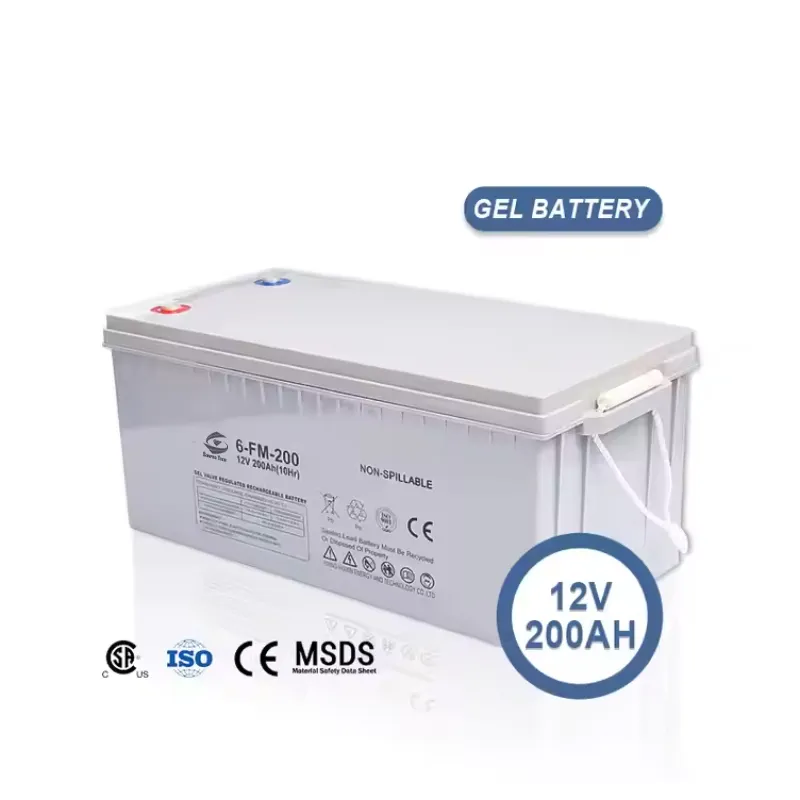 Batterie solaire au gel sûre à cycle profond 12V 100Ah 200Ah 300Ah 400Ah 500Ah 600Ah Batteries au plomb-acide pour système solaire