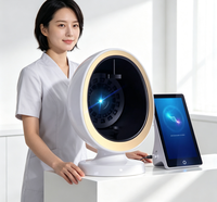 Analyseur de peau facial IA de bureau avec analyse topographique 3D, objectif HD 30MP, imagerie 8 spectres et détection de 17 indicateurs cutanés, pour salon et Cloud