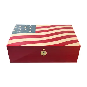 Custom Piano Lacquer Paint Wholesale Cedar Wood Humidor Bulk Cigar Packaging Box