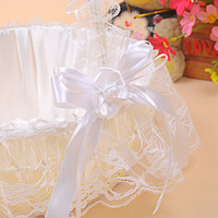 Panier de fille de mariage à fleurs en dentelle blanche Paniers cadeaux de Pâques et de la Saint-Valentin pour le stockage de bonbons et la décoration de mariage