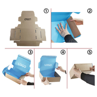 E-Commerce Reciclable E-Flute Cartón Caja de embalaje de cartón Mailer Ropa corrugada Correo Cremallera Lágrima Cajas de envío personalizadas