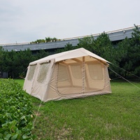 Tente de camping gonflable portable grande taille 13,68 m² en Oxford avec structure pneumatique pour camping familial en extérieur et vente en gros