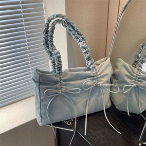Bolso de Mano Moderno con Lazo Plisado, Gran Capacidad, con Cordón, Lazo Decorativo, Bolso Personalizado para Mujer - Product Image 6