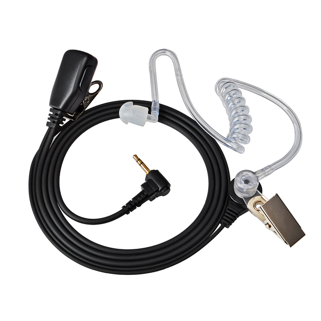 High Quality Two-way Radio Walkie Talkie Earpiece and Headsets with PTT Mic with Transparent Mushroom Earbud for 1 Pin 2.5mm