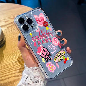 เคสโทรศัพท์มือถือ TPU นิ่มดีไซน์<span class=keywords><strong>การ์ตูน</strong></span>รูปใบหน้าผีฟ้าผ่าสำหรับ iPhone x XR XS XS MAX 11 12 13 14 15 PLUS - Product Image 1