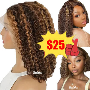 Perruque Bouclée Bob Lace 13*4 HD Cheveux 100% Humains, Couleur <span class=keywords><strong>Piano</strong></span>, Naturellement Volumineuse, Sans Colle, Styles Brésilien et Vietnamien - Product Image 2