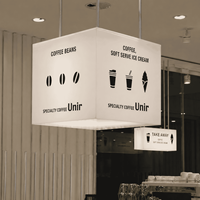 Boîte à lumière LED acrylique étanche personnalisée, panneau publicitaire mural ou suspendu au plafond pour café, commerce de détail, restaurant
