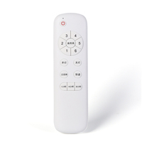 Télécommande RF blanche pour ventilateurs de plafond - avec ventilateur à 6 vitesses, vent naturel, minuterie et fonctions marche/arrêt de la lumière