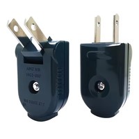 90-Grad-Drehbarer Rechtwinkliger Netzstecker JHD-2201 Amerikanischer Standard Zweiflachstecker US-Stromanschluss-Stecker