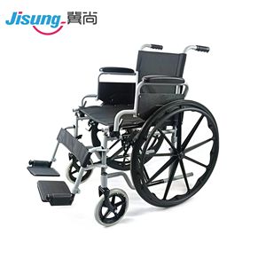 Fabricantes de sillas de ruedas Venta al por mayor Muebles de hospital Acero Manual Silla de ruedas plegable <span class=keywords><strong>China</strong></span> Negro Soporte técnico en línea - Product Image 6