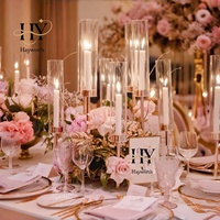 Candélabre moderne de haute qualité à 8 têtes, avec 4 bras bas et 4 hauts incurvés, électroplaqué, pour la décoration de centre de table de mariage, de fête ou de banquet