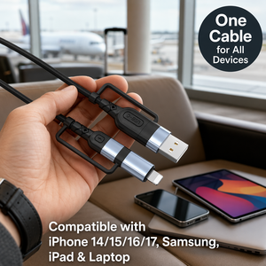 Cable USB-C Trenzado de Carga Rápida 4 en 1 de 60W PD para <span class=keywords><strong>iPhone</strong></span>/iPad/MacBook e Impresora - Product Image 4