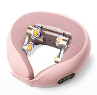Rechargeable Voyage D'affaires Oreiller Portable Sans Fil U Forme Corps Vibrant Shiatsu Pétrissage Mousse À Mémoire Oreiller De Massage Du Cou